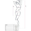 PASSION - WOMAN BS027 BODYSTOCKING WEISSER KLEIDSTIL EINE GRÖSSE