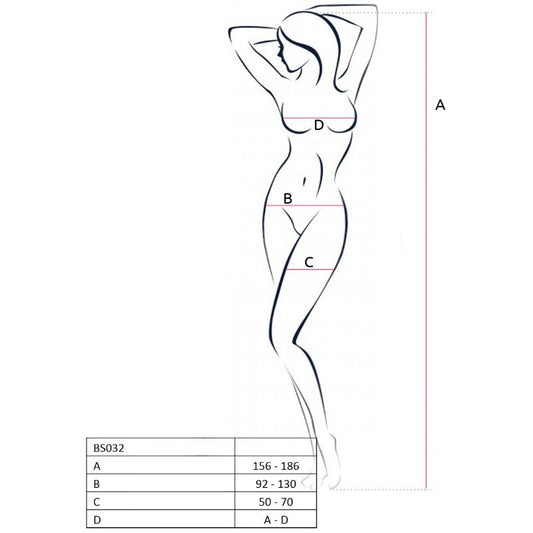 PASSION - WOMAN BS032 ROTER BODYSTOCKING, EINE GRÖSSE