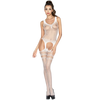 PASSION - WOMAN BS038 WEISSER BODYSTOCKING, EINE GRÖSSE