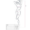 PASSION - WOMAN BS045 WEISSER BODYSTOCKING, EINE GRÖSSE
