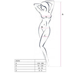 PASSION - WOMAN BS045 WEISSER BODYSTOCKING, EINE GRÖSSE