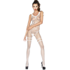 PASSION - WOMAN BS045 WEISSER BODYSTOCKING, EINE GRÖSSE