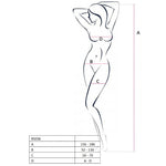 PASSION - WOMAN BS036 WEISSER BODYSTOCKING, EINE GRÖSSE