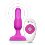 B-VIBE - NOVICE ANAL-STECKER MIT FERNBEDIENUNG FUCHSIA
