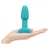 B-VIBE - RIMMING ANALPLUG MIT FERNBEDIENUNG, PETITE TEAL