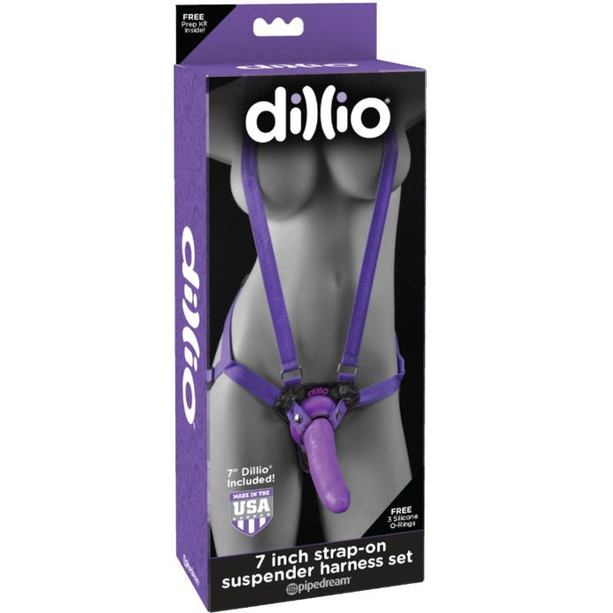 DILLIO - 7 ZOLL STRAP-ON SUSPENDER HARNESS SET