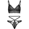 LEG AVENUE - 2-TEILIGES SET STRAPPY CUT G STRING S/M