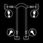 FETISH SUBMISSIVE - MEISTERPOSITION MIT 4 NOPRENE-GEFÜTTERT HANDSCHELLEN