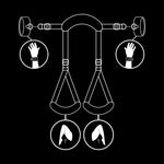 FETISH SUBMISSIVE - POSITION MIT OFFENEN BEINEN UND HANDSCHELLEN MIT NOPRENE-FUTTER