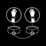 FETISH SUBMISSIVE - HANDSCHELLEN AUS VEGANEM LEDER MIT NOPRENE-FUTTER