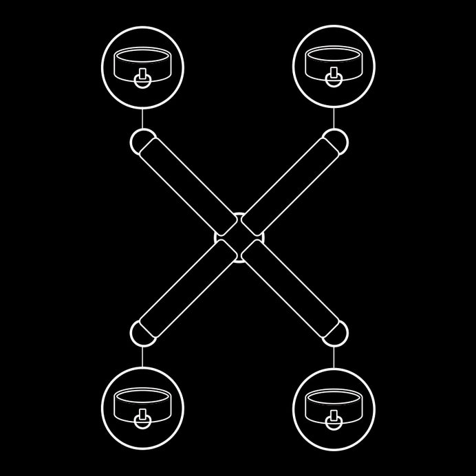 FETISH SUBMISSIVE - HANDSCHELLENVERBINDUNG AUS VEGANEM LEDER