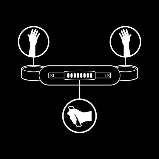 FETISH SUBMISSIVE - HANDSCHELLEN MIT NOPRENE-FUTTER UND GRIFF