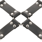 DARKNESS - LEDERHANDSCHELLEN FÜR FÜSSE UND HÄNDE SCHWARZ