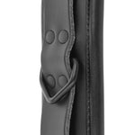 DARKNESS - HANDSCHELLEN UND KRAGEN AUS SCHWARZEM LEDER