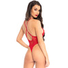 LEG AVENUE - FLORAL LACE TEDDY ROT EINE GRÖSSE
