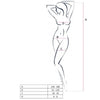 PASSION - WOMAN BS053 WEISSER BODYSTOCKING, EINE GRÖSSE