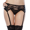 QUEEN LINGERIE - STRUMPF THONG MIT BLUMENDESIGN S/M