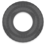 POWERING - SUPER FLEXIBLER UND WIDERSTANDSFÄHIGER PENISRING 4,5 CM PR07 SCHWARZ