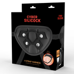 CYBER SILICOCK - STRAP-ON-GURT MIT 3 RINGEN GRATIS